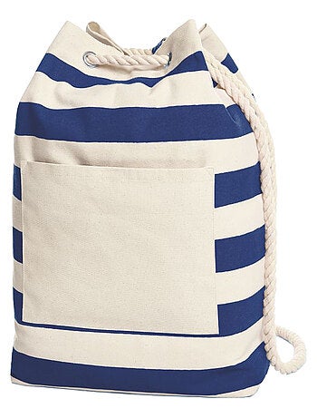 Halfar - Sac à cordon plage motif/style rayures contrastées