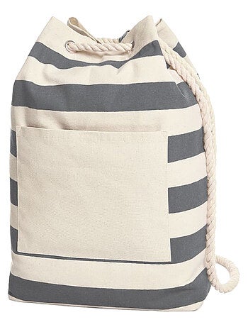 Halfar - Sac à cordon plage motif/style rayures contrastées