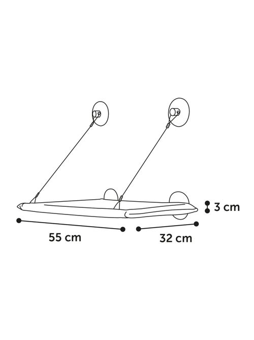 Hamac de fenêtre pour chat Chill en peluche - Kiabi