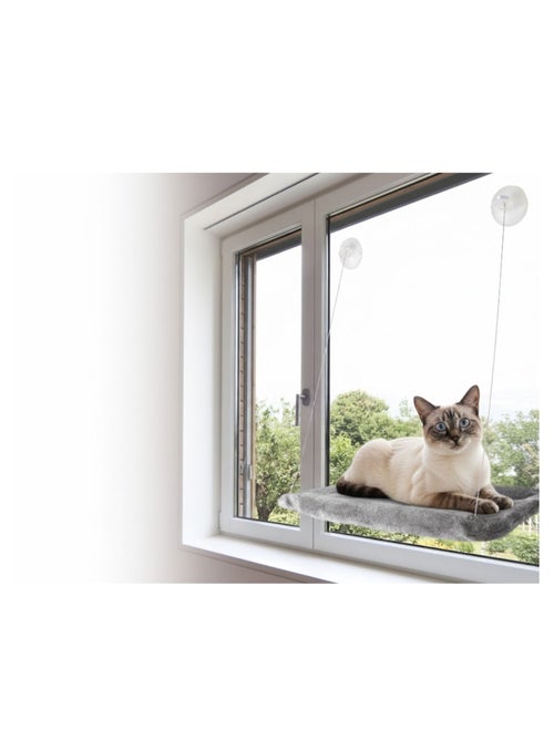 Hamac de fenêtre pour chat Chill en peluche - Kiabi
