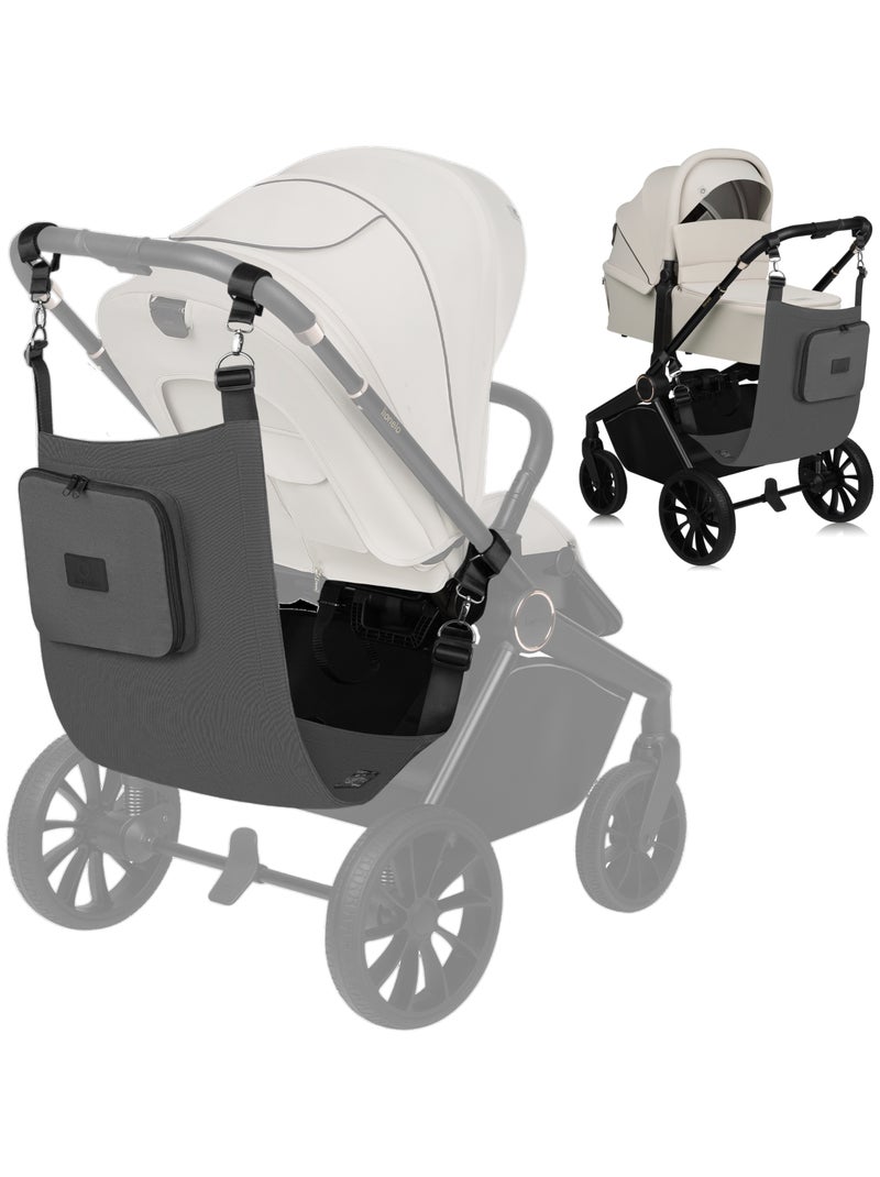 Hamac pour poussette LIONELO Leo - 100% coton - Jusqu’à 18 kg - Alternative à planche gris anthracite - Kiabi