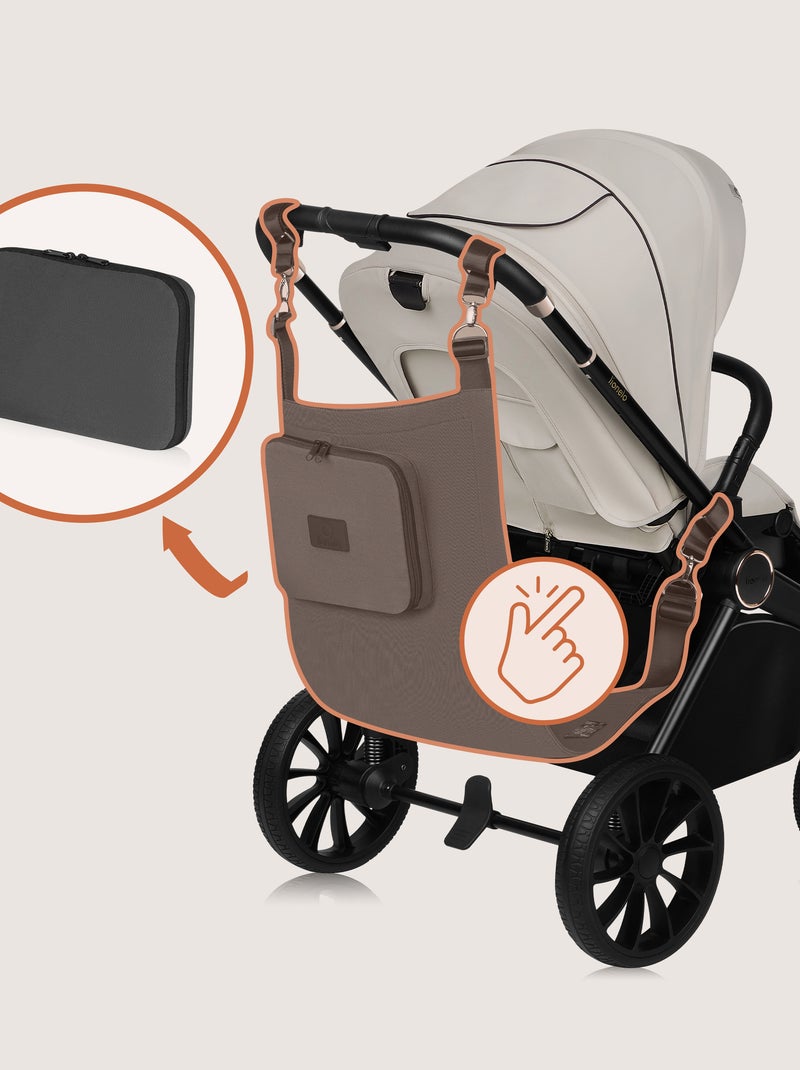 Hamac pour poussette LIONELO Leo - 100% coton - Jusqu’à 18 kg - Alternative à planche gris anthracite - Kiabi