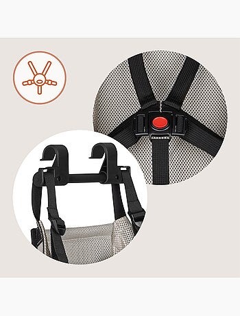 Hamac pour remorque vélo 2 en 1 LIONELO Cama – De 1 à 10 mois - Tapisserie aéré et appui-tête