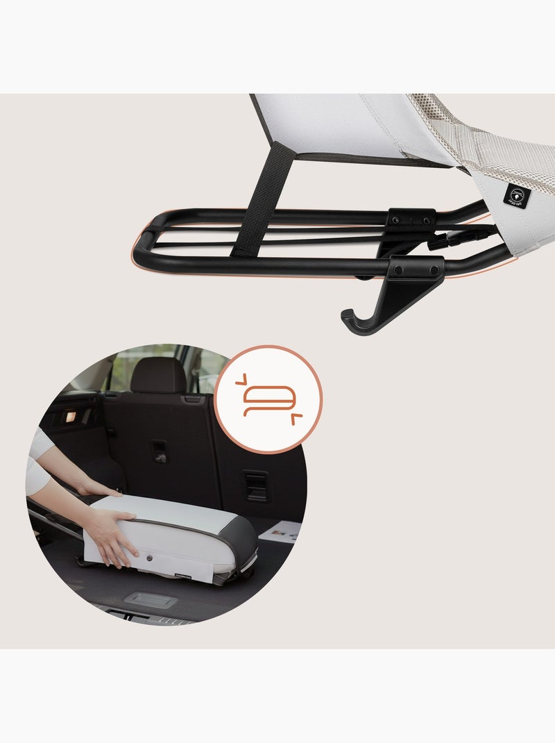 Hamac pour remorque vélo 2 en 1 LIONELO Cama – De 1 à 10 mois - Tapisserie aéré et appui-tête Gris - Kiabi