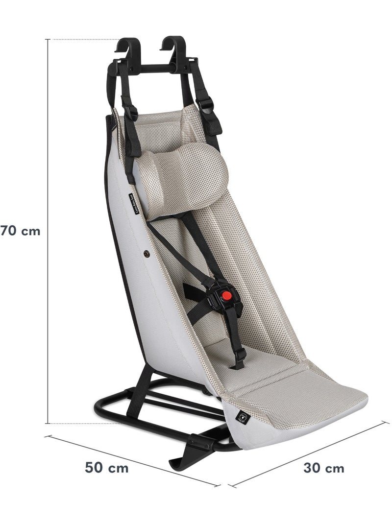 Hamac pour remorque vélo 2 en 1 LIONELO Cama – De 1 à 10 mois - Tapisserie aéré et appui-tête Gris - Kiabi