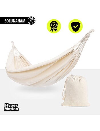 Hamac suspendu de jardin bohème 200 x 150 avec housse de transport - charge 100 kg