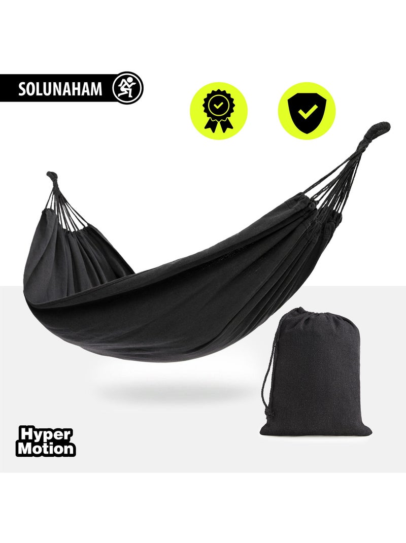 Hamac Suspendu de jardin bohème gris 200 x 150 avec Housse de Transport - Charge 100 kg Gris - Kiabi