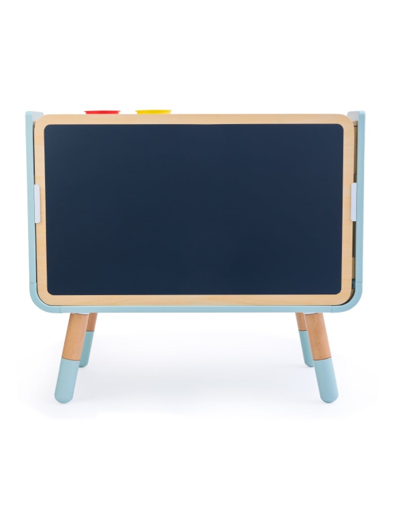 HAPE - Bibliothèque/Tableau à dessin 2 en 1 en bois PLAY FURNITURE Bleu Beige - Kiabi