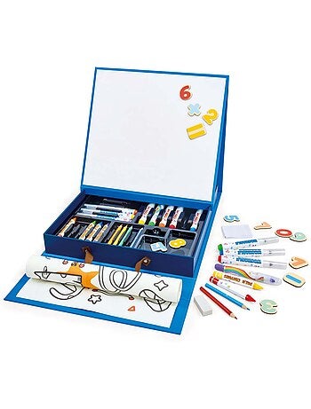 Hape - kit de dessin portable avec tableau magnétique - 32,5 x 6,3 x 32,5 cm - dès 3 ans