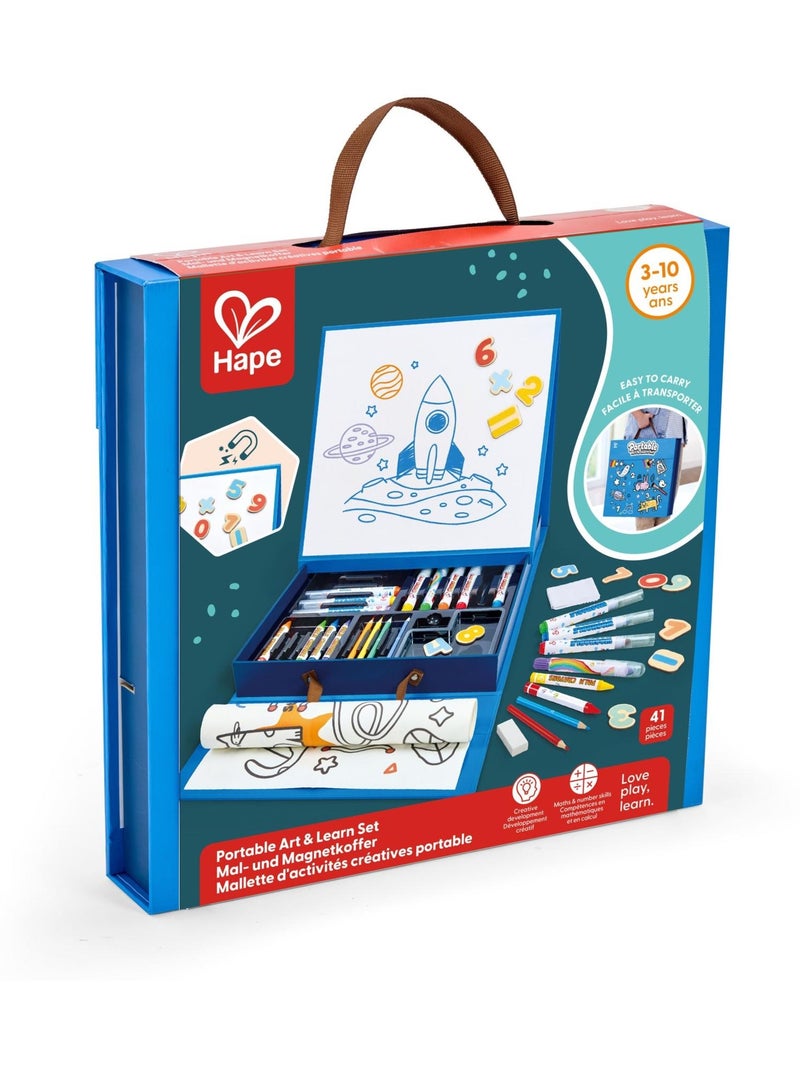 Hape - kit de dessin portable avec tableau magnétique - 32,5 x 6,3 x 32,5 cm - dès 3 ans N/A - Kiabi