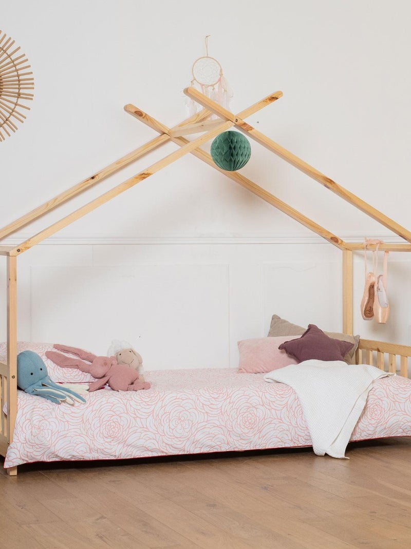 HAPPY GARDEN - Lit pour enfant, cabane, Gaspard Marron - Kiabi