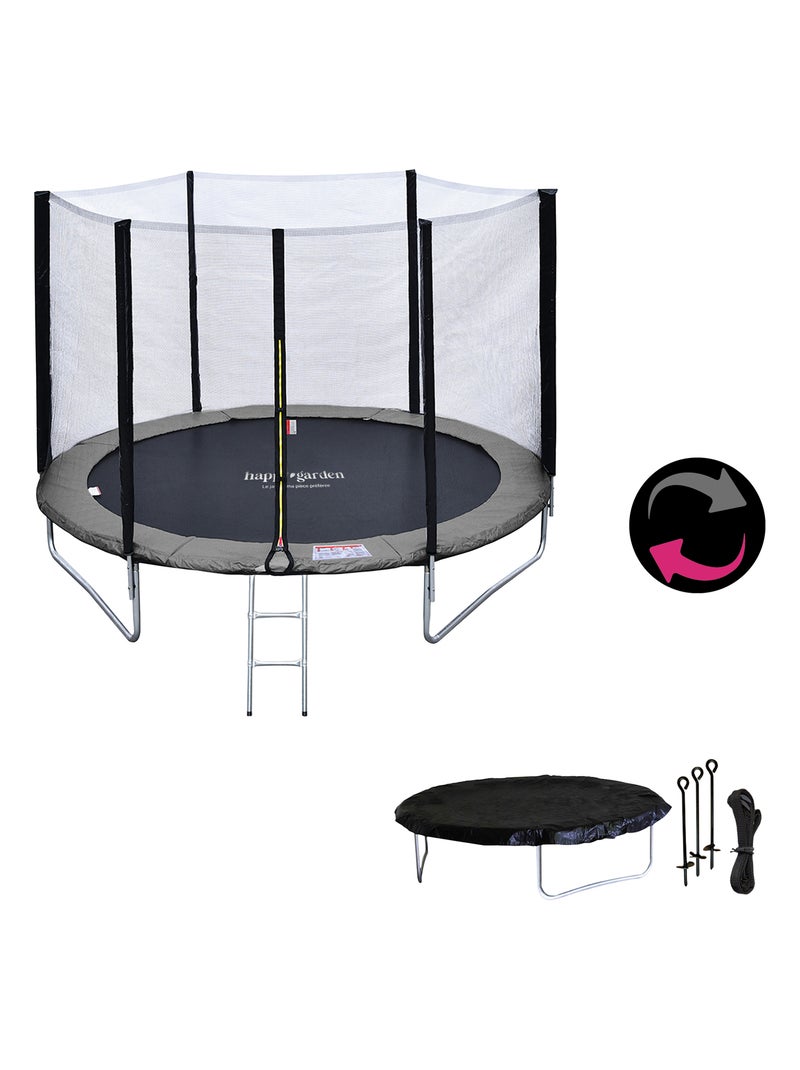 HAPPY GARDEN - Trampoline Ø180cm avec accessoires, Cairns Gris - Kiabi