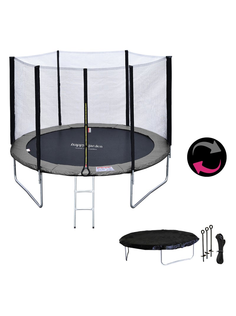HAPPY GARDEN - Trampoline Ø305cm avec accessoires Gris - Kiabi