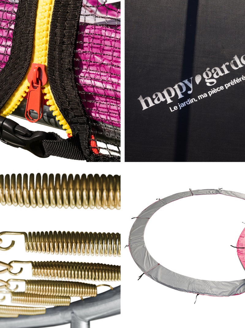 HAPPY GARDEN - Trampoline Ø305cm avec accessoires Rose - Kiabi
