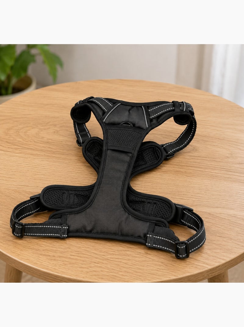 Harnais réglable et réfléchissant pour Chien Balou Noir - Kiabi
