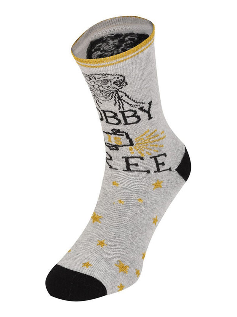 Harry Potter - Chaussettes DOBBY IS FREE (Dobby) Gris - Kiabi