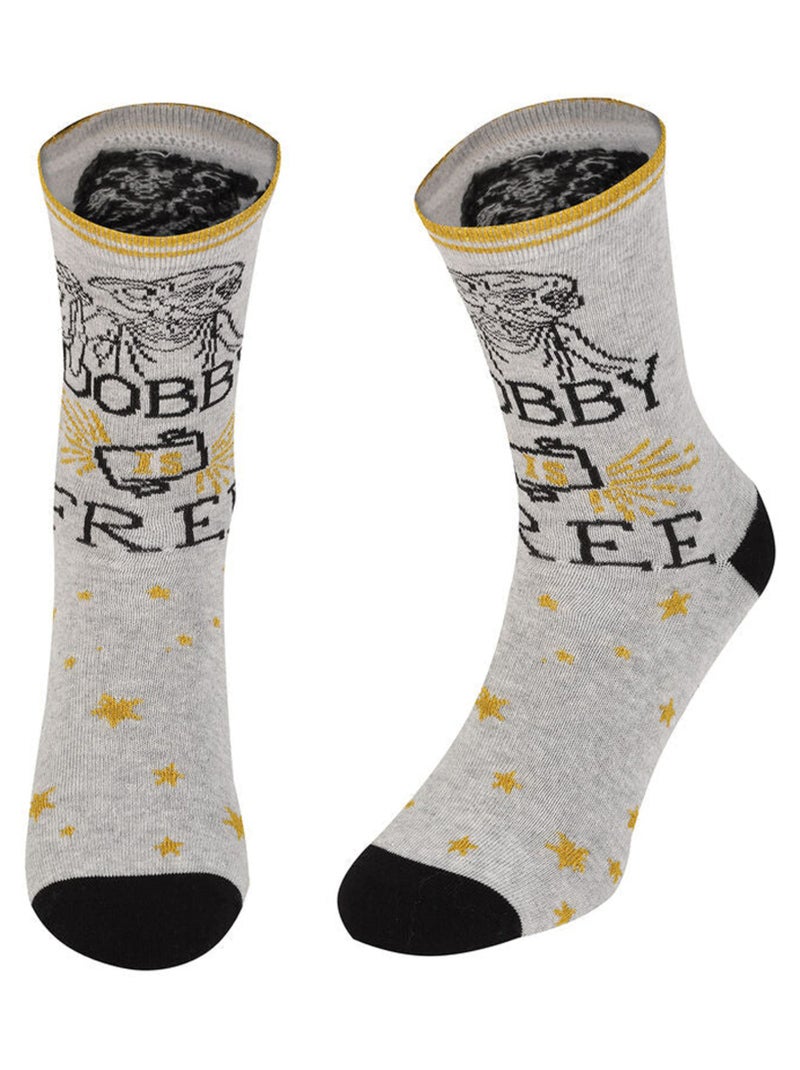 Harry Potter - Chaussettes DOBBY IS FREE Gris - Kiabi