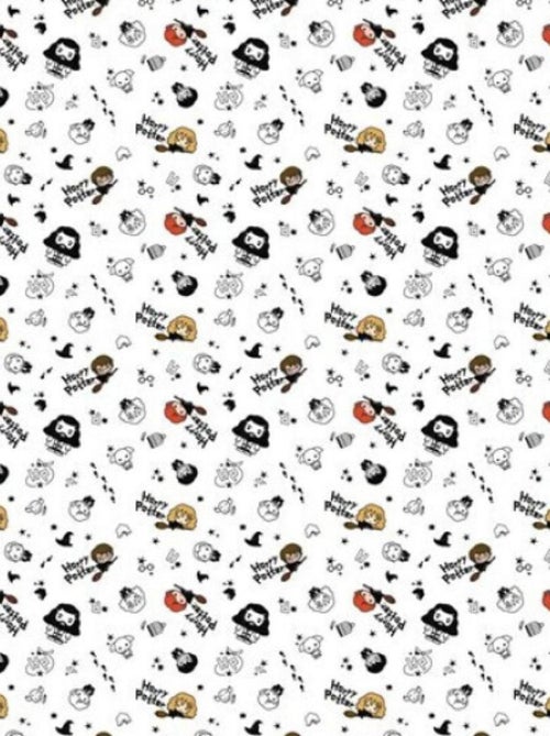 Harry Potter - Drap Housse Enfant Coton Chibi - Literie 90 x 190 / 200 cm - Kiabi