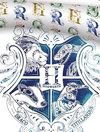 Harry Potter - Housse de Couette Enfant Ecole de Magie - Parure de Lit