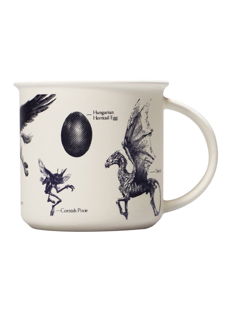 Harry Potter - Mug motif/style rétro MAGICAL CREATURES Noir Blanc - Kiabi