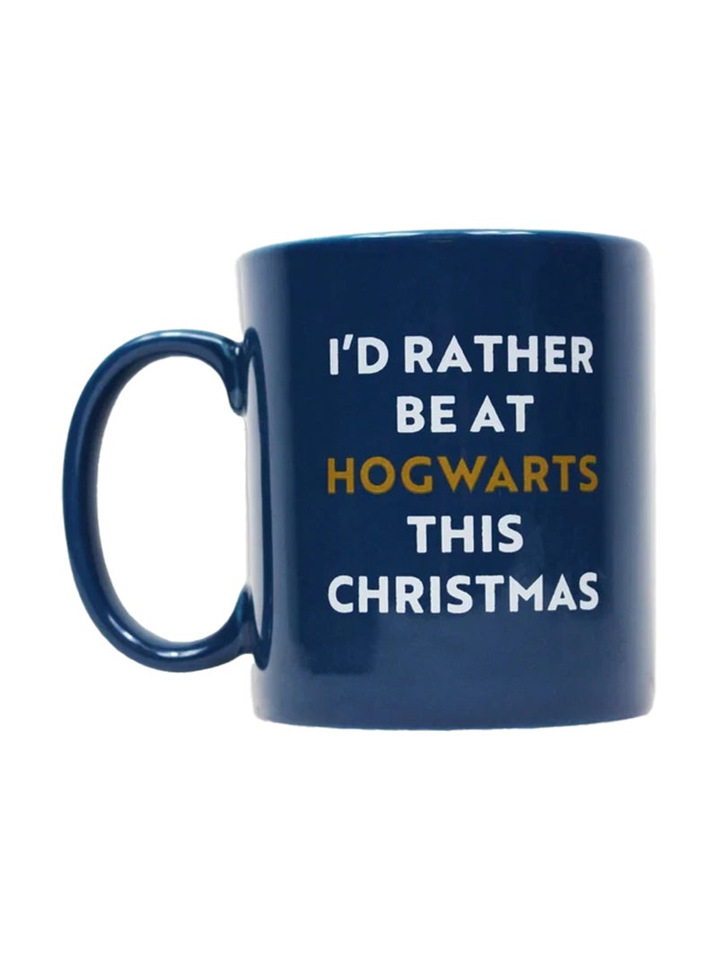 Harry Potter - Mug Noël motif/style château de Poudlard Bleu Blanc - Kiabi