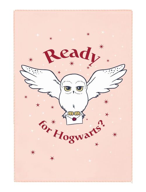 HARRY POTTER - Plaid Harry Potter Hedwige 110x130 cm - 100% Polyester - Rose - Kiabi