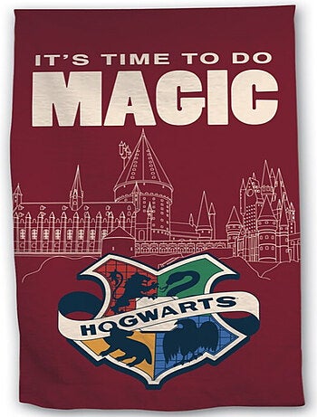 Harry Potter - Serviette de Bain Enfant Coton Magic - Drap de plage 70x140 cm