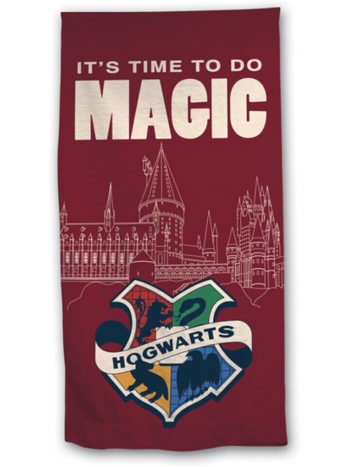 Harry Potter - Serviette de Bain Enfant Coton Magic - Drap de plage 70x140 cm - Kiabi