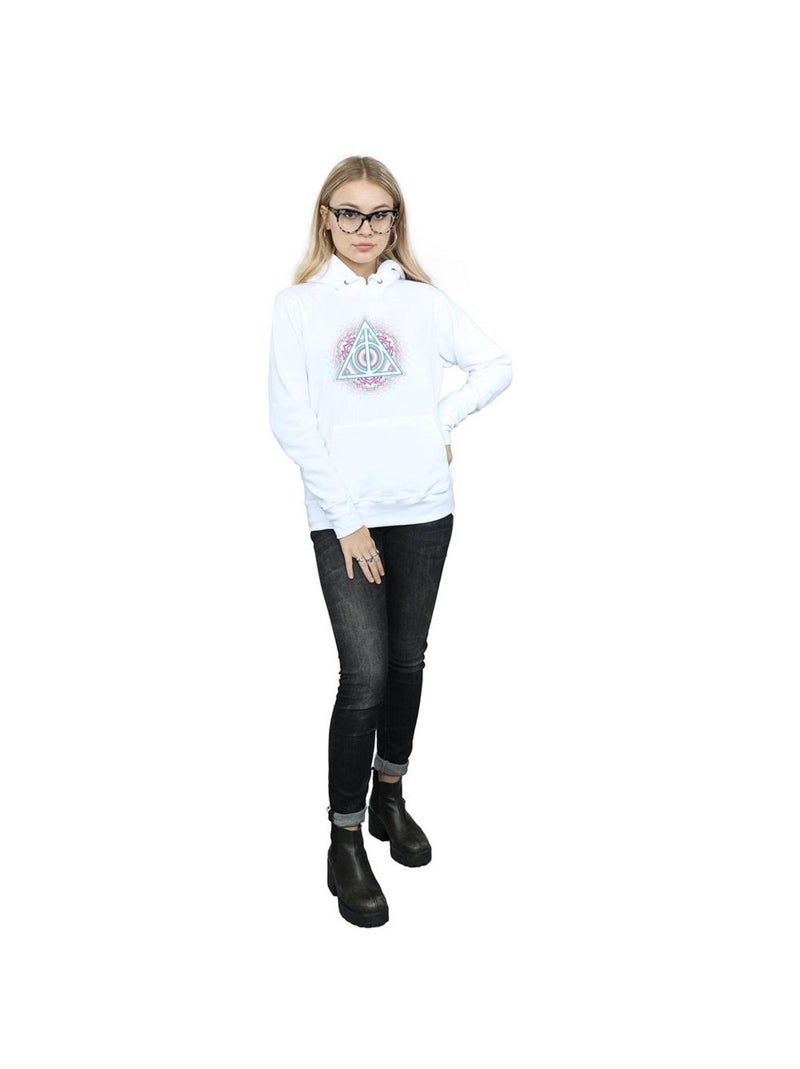 Harry Potter - Sweat à capuche DEATHLY HALLOWS Blanc - Kiabi