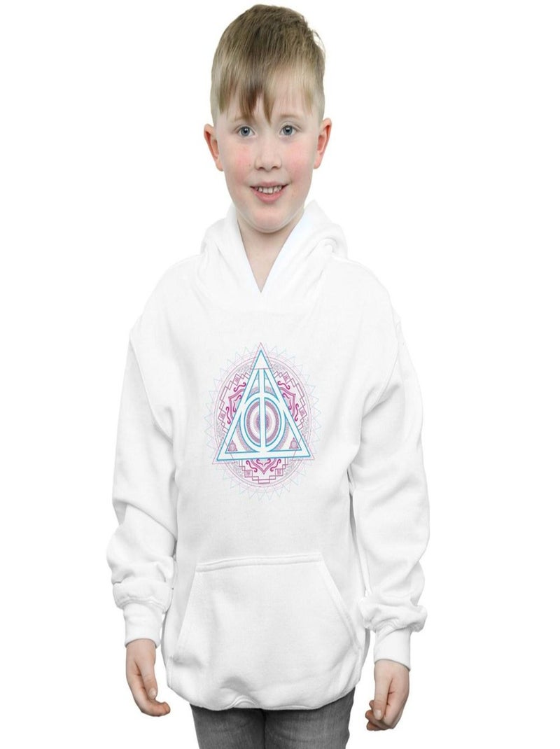 Harry Potter - Sweat à capuche DEATHLY HALLOWS Blanc - Kiabi