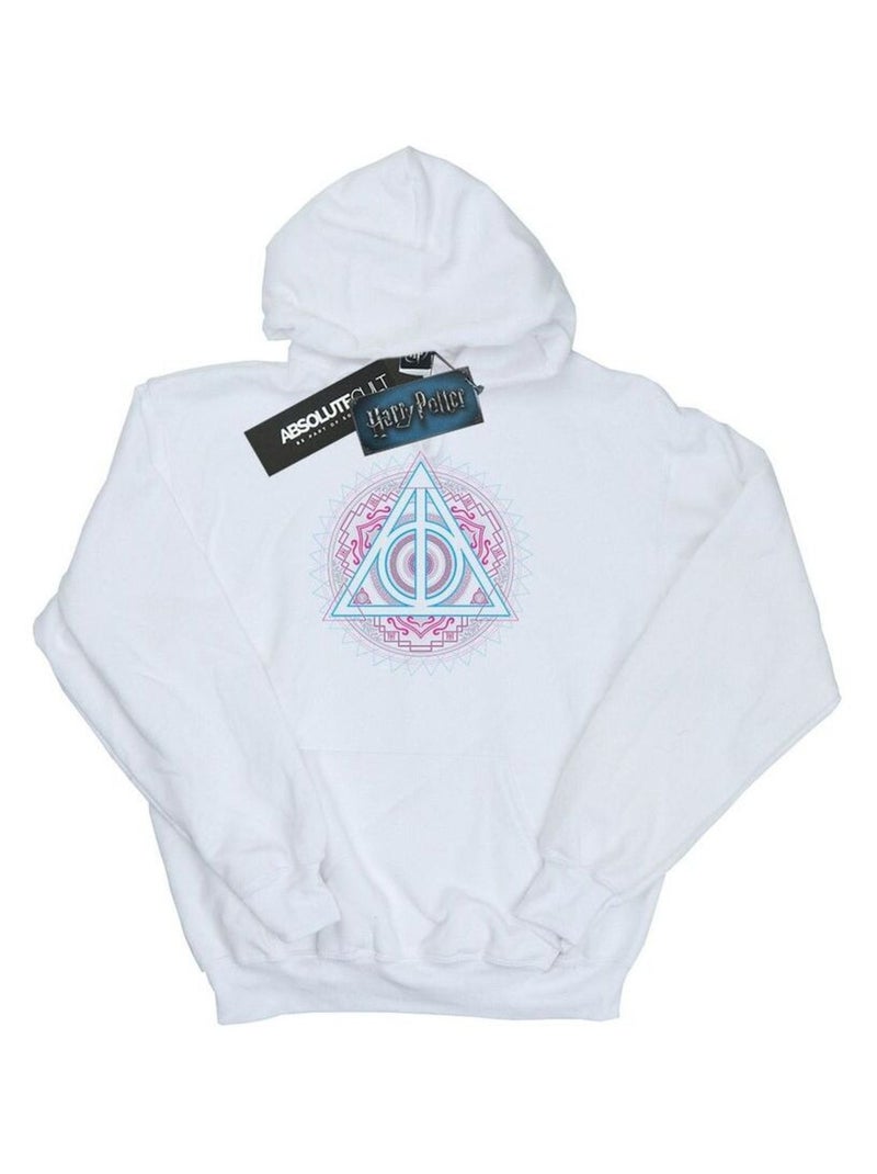 Harry Potter - Sweat à capuche DEATHLY HALLOWS Blanc - Kiabi