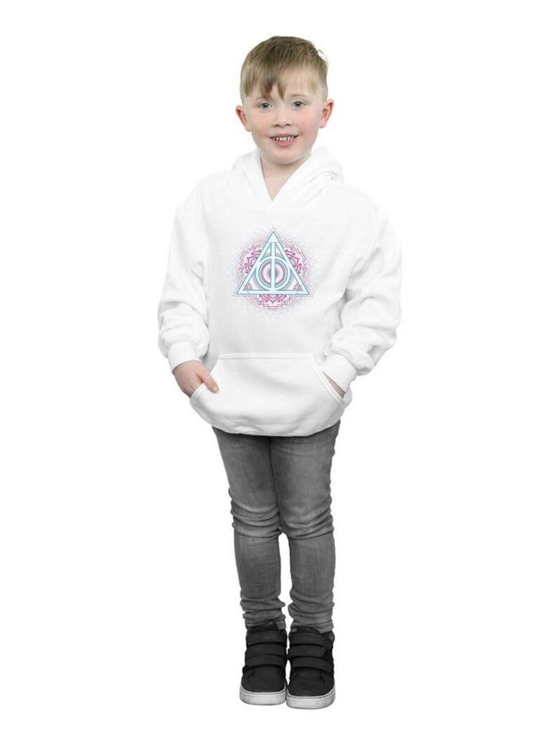 Harry Potter - Sweat à capuche DEATHLY HALLOWS Blanc - Kiabi