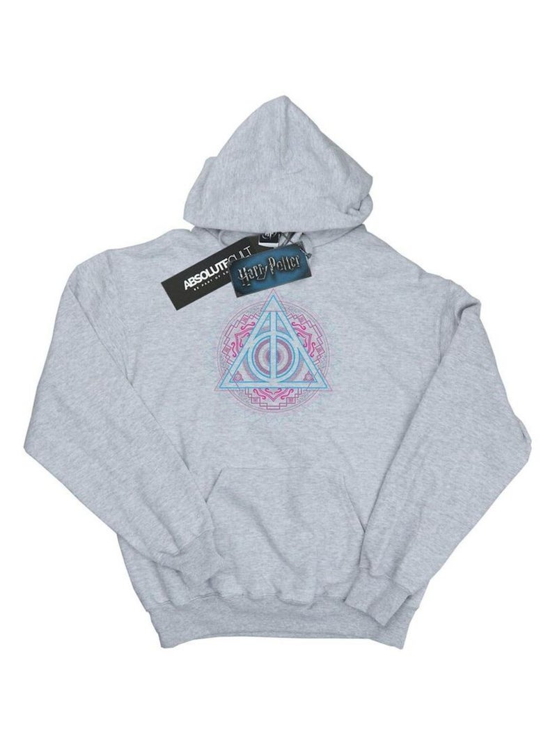 Harry Potter - Sweat à capuche DEATHLY HALLOWS Gris chiné - Kiabi