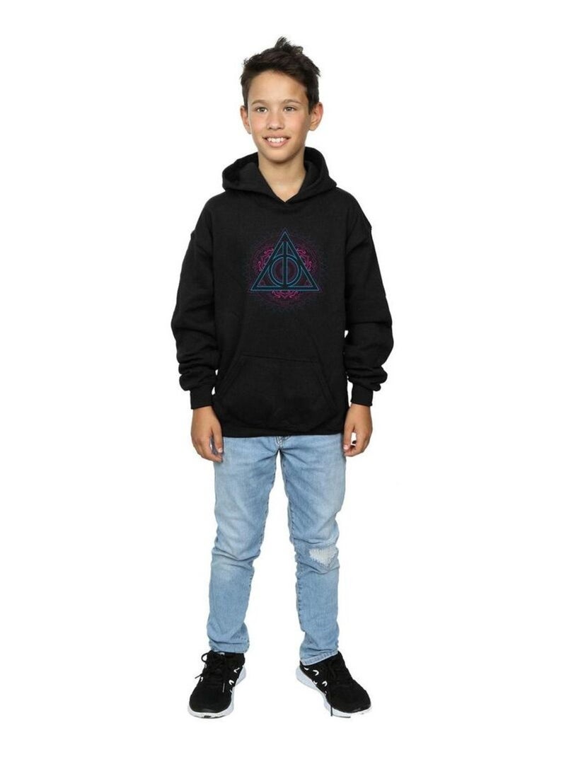 Harry Potter - Sweat à capuche DEATHLY HALLOWS Noir - Kiabi
