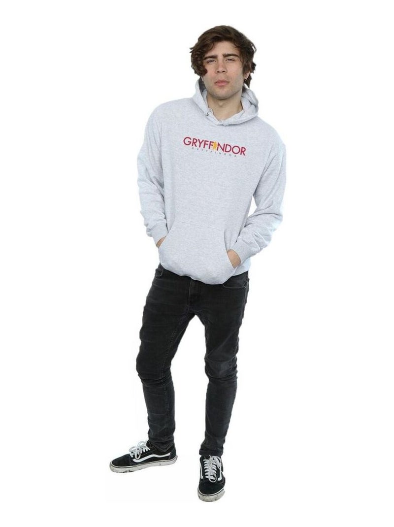 Harry Potter - Sweat à capuche GRYFFINDOR Gris chiné - Kiabi