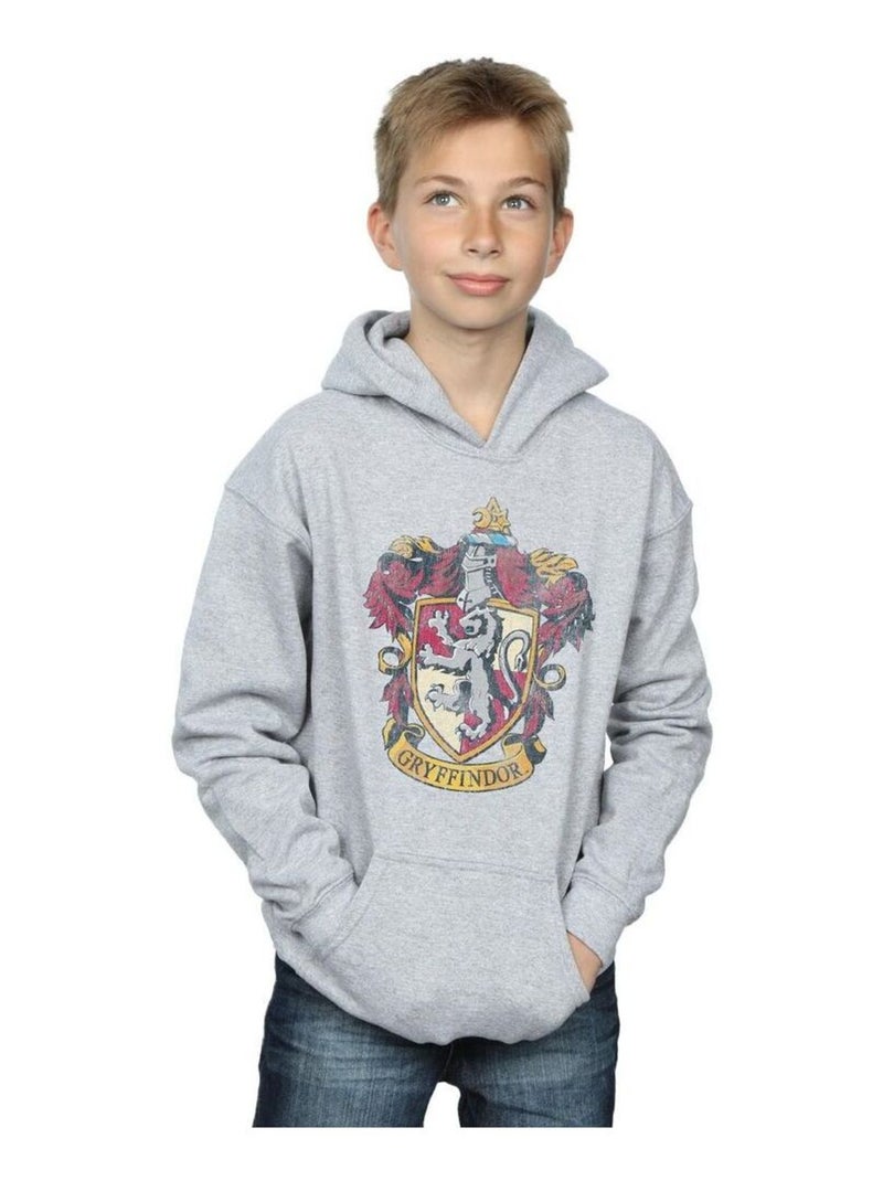 Harry Potter - Sweat à capuche GRYFFINDOR Gris chiné - Kiabi
