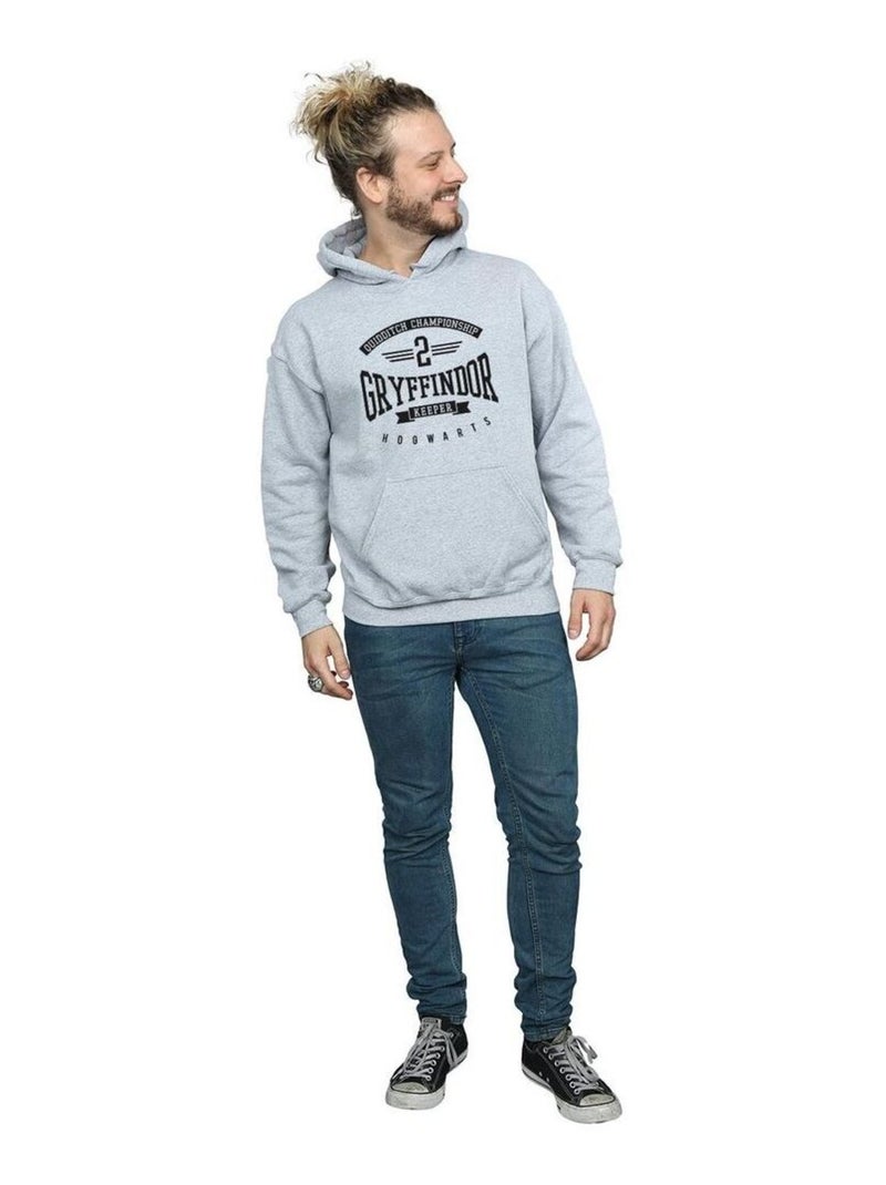 Harry Potter - Sweat à capuche GRYFFINDOR KEEPER Gris chiné - Kiabi
