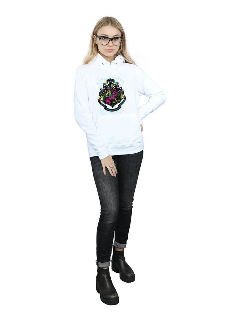 Harry Potter - Sweat à capuche HOGWARTS Blanc - Kiabi