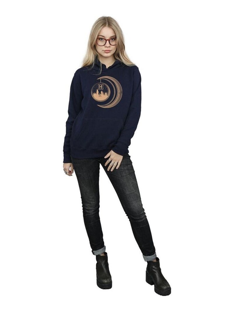 Harry Potter - Sweat à capuche HOGWARTS Bleu marine - Kiabi