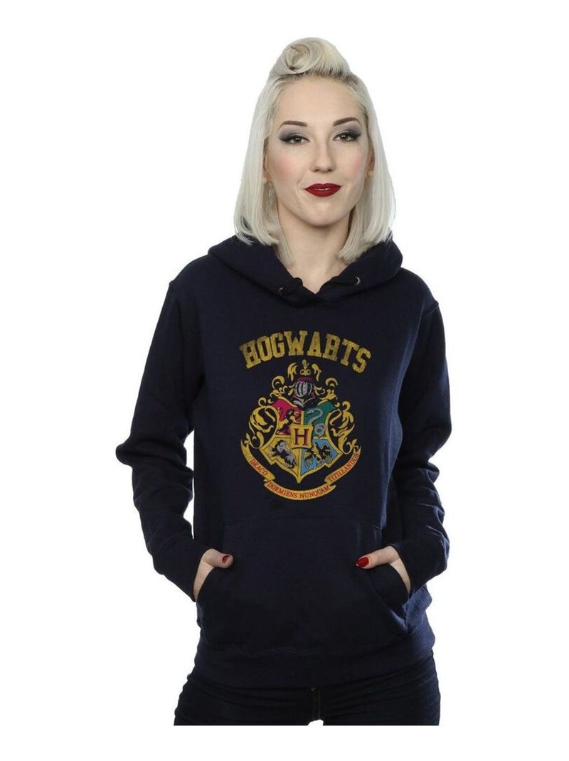 Harry Potter - Sweat à capuche HOGWARTS Bleu marine - Kiabi
