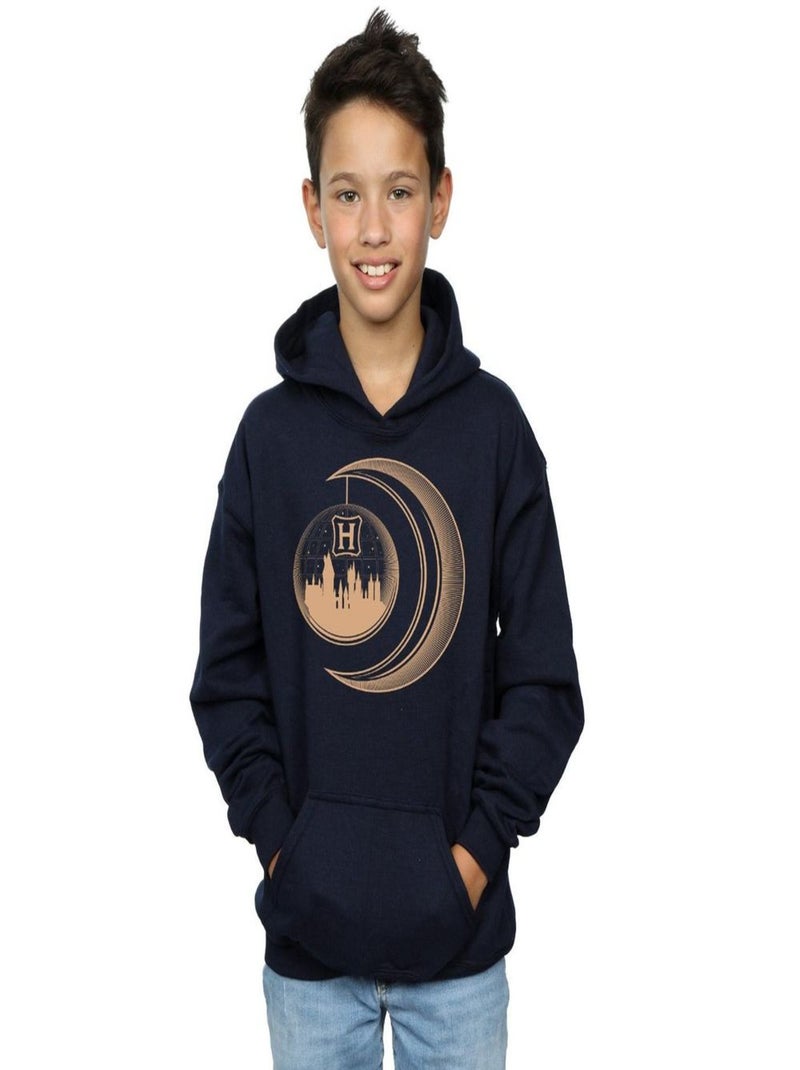 Harry Potter - Sweat à capuche HOGWARTS Bleu marine - Kiabi