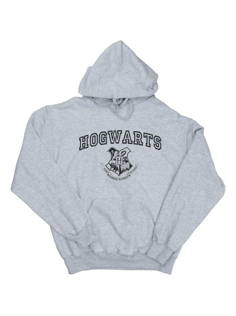 Harry Potter - Sweat à capuche HOGWARTS Gris chiné - Kiabi