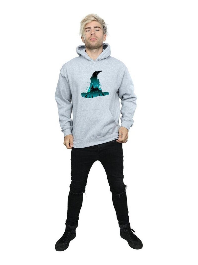 Harry Potter - Sweat à capuche HOGWARTS Gris chiné - Kiabi