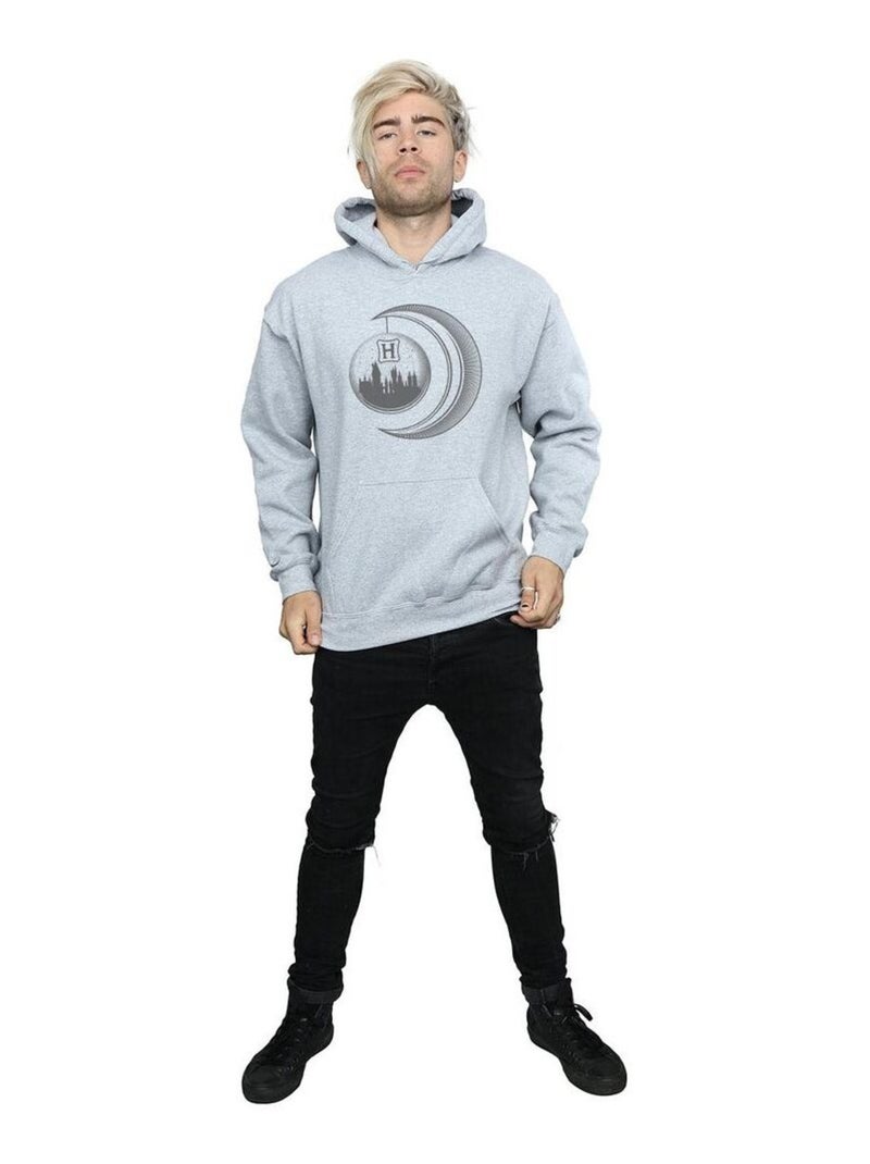Harry Potter - Sweat à capuche HOGWARTS Gris chiné - Kiabi