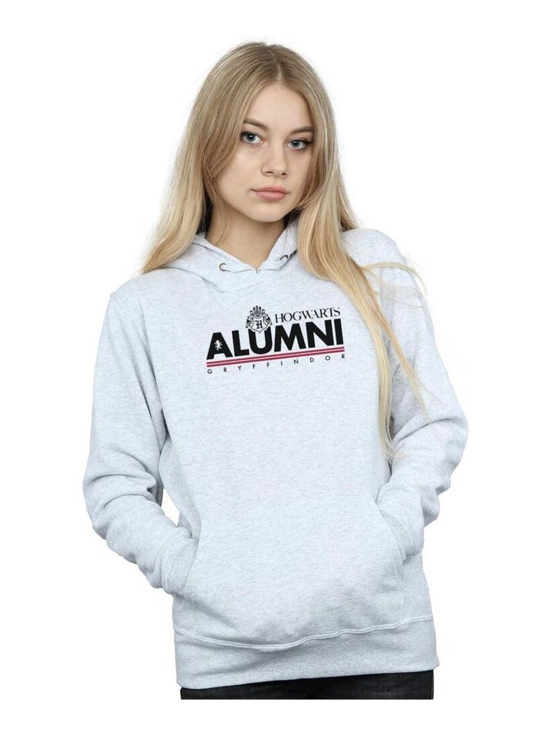 Harry Potter - Sweat à capuche HOGWARTS GRYFFINDOR Gris chiné - Kiabi