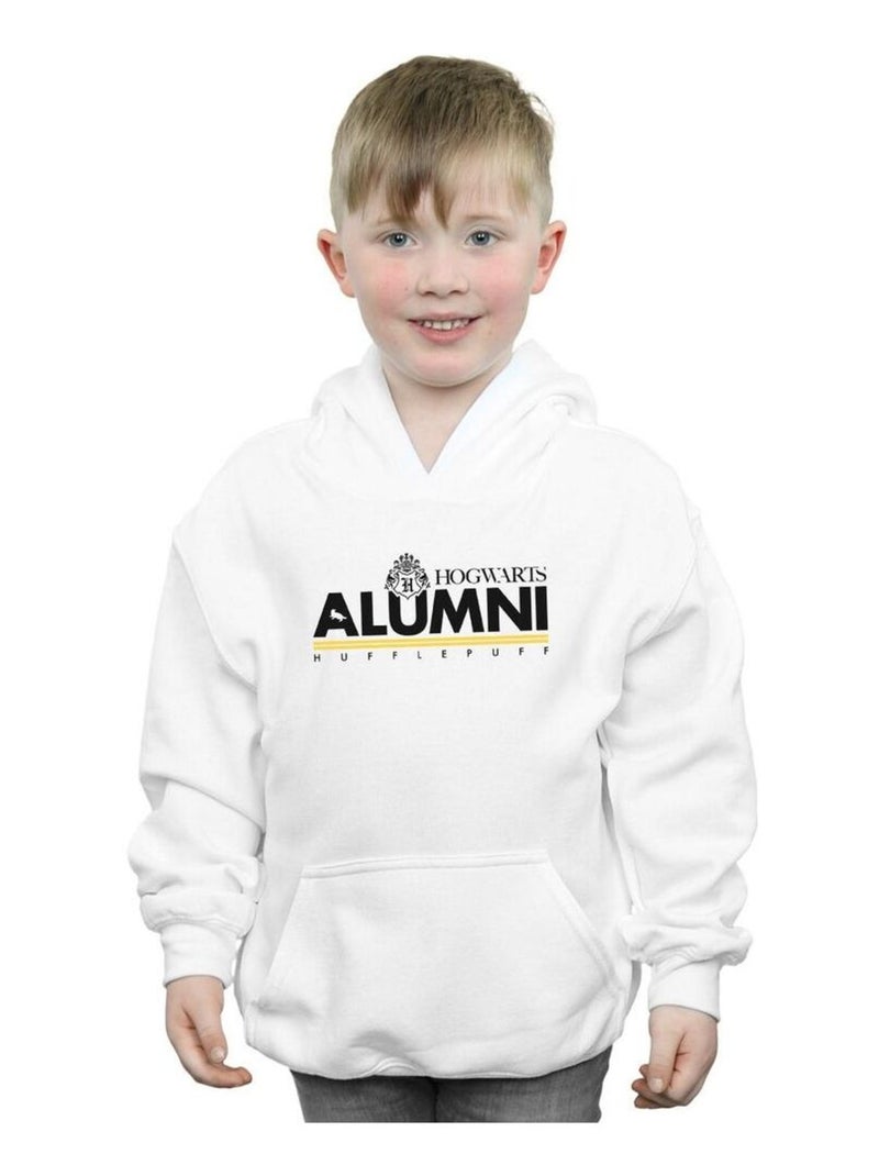 Harry Potter - Sweat à capuche HOGWARTS HUFFLEPUFF Blanc - Kiabi