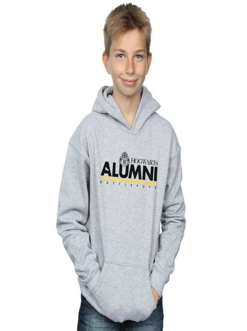 Harry Potter - Sweat à capuche HOGWARTS HUFFLEPUFF Gris chiné - Kiabi
