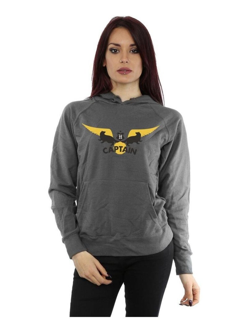 Harry Potter - Sweat à capuche HUFFLEPUFF Gris Noir - Kiabi