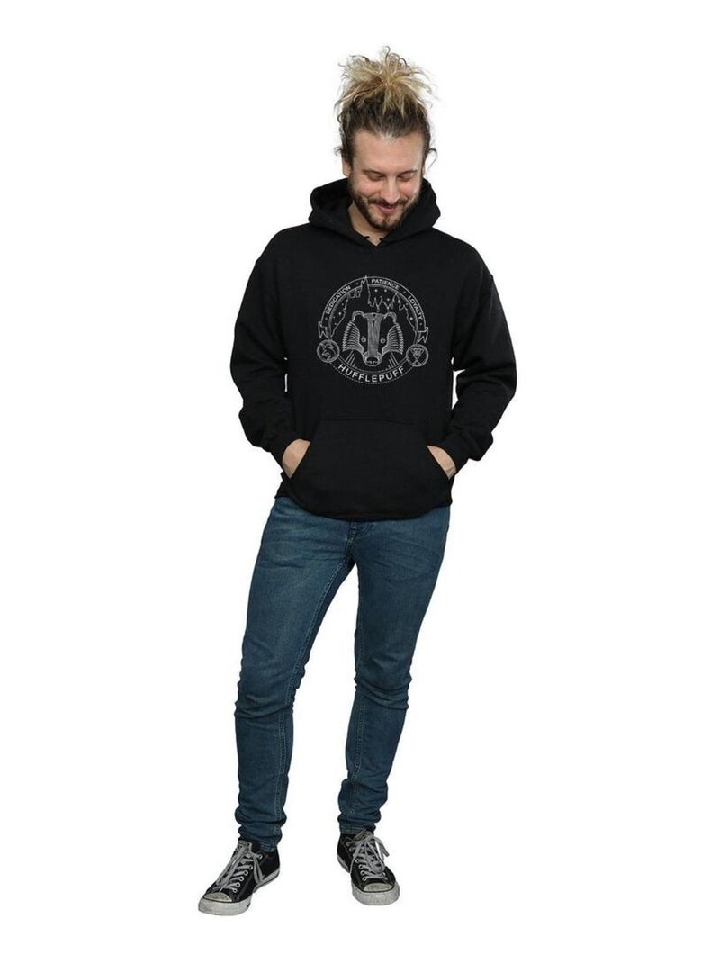 Harry Potter - Sweat à capuche HUFFLEPUFF Noir - Kiabi