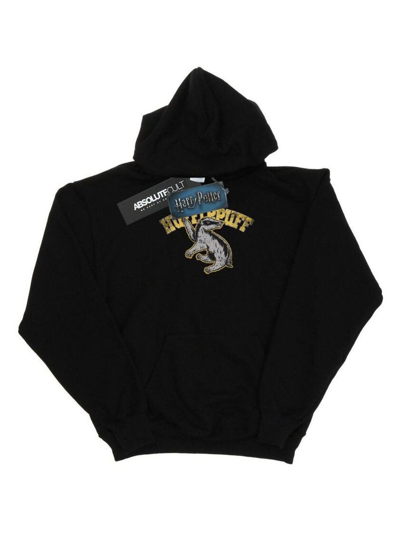 Harry Potter - Sweat à capuche HUFFLEPUFF Noir - Kiabi